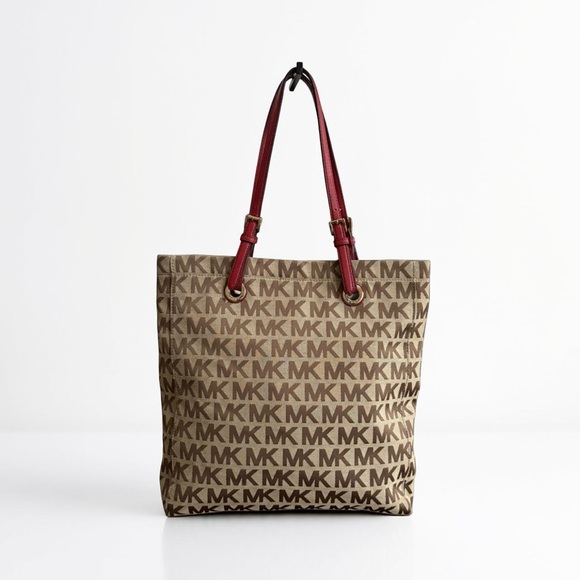 Authentic Michael Kors Signature Tan Pink Tote Bag! - Picture 13 of 14